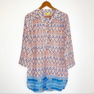 Roberta Roller Rabbit Blue and Orange Swim Coverup